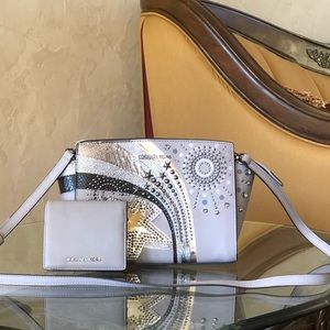 NWT Michael Kors studded md Selma handbag&wallet